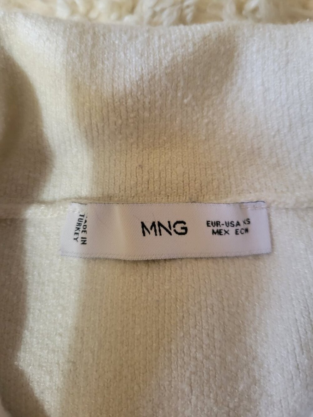 MNG Ivory Tailored Button Front Cardigan Sweater | Short Sleeve | Nordstrom | XS - Picture 7 of 11